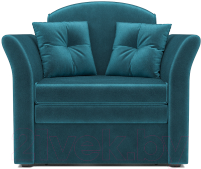 Кресло-кровать Mebel-Ars Малютка №2 (бархат сине-зеленый Star Velvet 43 Black Green)