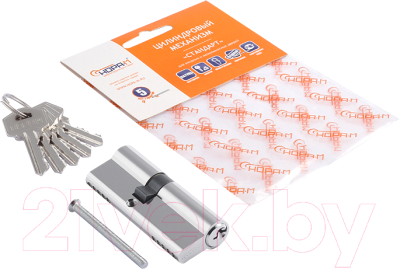 Изображение товара Цилиндровый механизм замка Нора-М ЛУ-90 55/35 (хром)