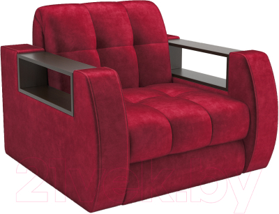 Кресло-кровать Mebel-Ars Барон №3 (бархат красный Star Velvet 3 Dark Red)