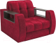 Кресло-кровать Mebel-Ars Барон №3 (бархат красный Star Velvet 3 Dark Red) - 