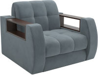 Кресло-кровать Mebel-Ars Барон №3 (велюр серо-синий HB-178 26) - 