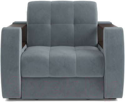 Кресло-кровать Mebel-Ars Барон №3 (велюр серо-синий HB-178 26)