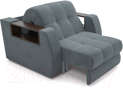 Кресло-кровать Mebel-Ars Барон №3 (велюр серо-синий HB-178 26)