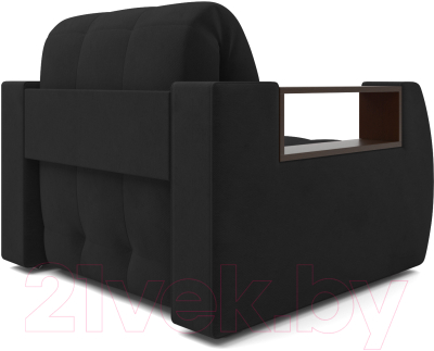 Кресло-кровать Mebel-Ars Барон №3 (велюр черный HB-178 17)