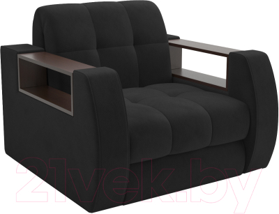 Кресло-кровать Mebel-Ars Барон №3 (велюр черный HB-178 17)