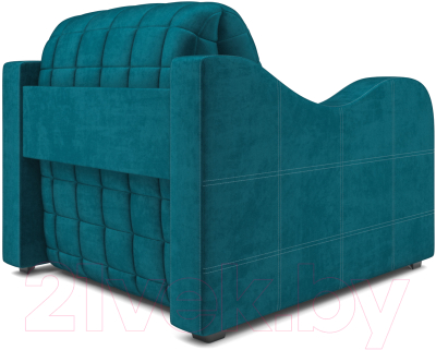 Кресло-кровать Mebel-Ars Барон №4 (бархат сине-зеленый Star Velvet 43 Black Green)