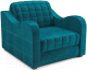 Кресло-кровать Mebel-Ars Барон №4 (бархат сине-зеленый Star Velvet 43 Black Green) - 