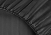 Простыня Сонум Страйп-сатин на резинке 90x200 (черный) - 