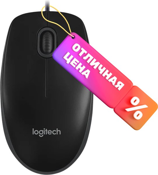 Мышь Logitech B100 (черный)