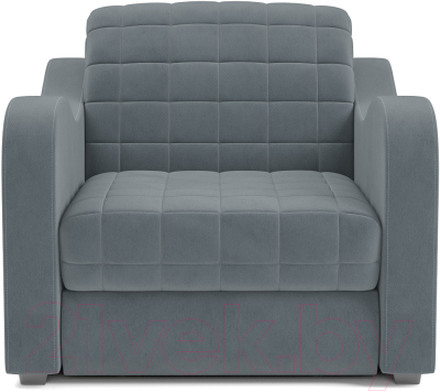 Кресло-кровать Mebel-Ars Барон №4 (велюр серо-синий HB-178 26)