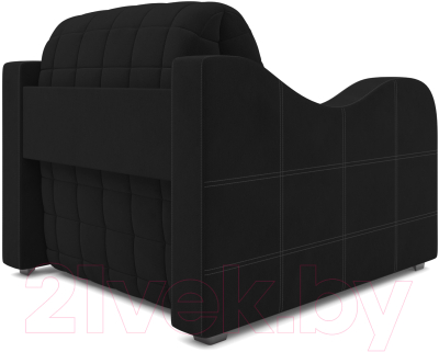 Кресло-кровать Mebel-Ars Барон №4 (велюр черный HB-178 17)