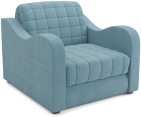 Кресло-кровать Mebel-Ars Барон №4 (велюр голубой Luna 089) - 
