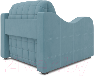 Кресло-кровать Mebel-Ars Барон №4 (велюр голубой Luna 089)