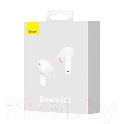 Беспроводные наушники Baseus True Wireless Earphones Bowie M2 / NGTW140002 (белый)