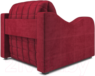 Кресло-кровать Mebel-Ars Барон №4 (бархат красный Star Velvet 3 Dark Red)