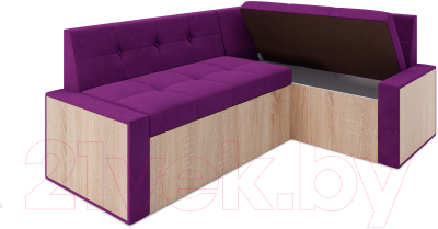 Уголок кухонный мягкий Mebel-Ars Таллин правый 190x83x120 (фиолетовый)