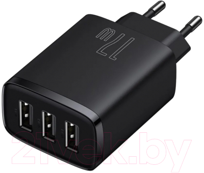 Адаптер питания сетевой Baseus Compact Charger 3U 17W EU / CCXJ020101 (черный)