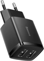 Адаптер питания сетевой Baseus Compact Charger 2U 10.5W EU / CCXJ010201 (черный) - 