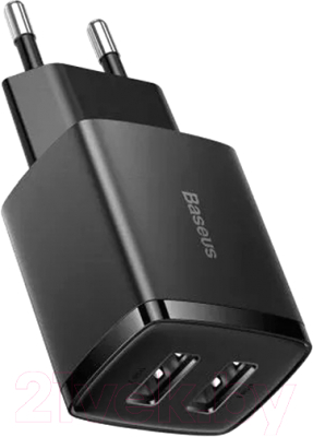 Адаптер питания сетевой Baseus Compact Charger 2U 10.5W EU / CCXJ010201 (черный)