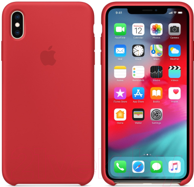 Чехол-накладка Apple Silicone Case для iPhone XS Max (PRODUCT)RED / MRWH2