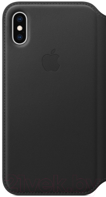 Чехол-книжка Apple Leather Folio для iPhone XS Black / MRWW2