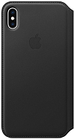 Чехол-книжка Apple Leather Folio для iPhone XS Max Black / MRX22 -