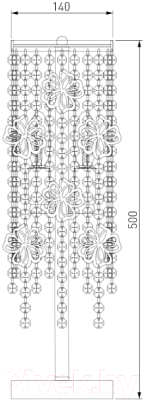 Прикроватная лампа Евросвет Flower 01035/2 (хром/прозрачный хрусталь)