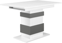 Обеденный стол Eligard Yukon (белый структурный/дымчатый алмаз) - 