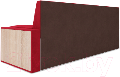 Уголок кухонный мягкий Mebel-Ars Таллин левый 190x83x120 (кордрой красный)