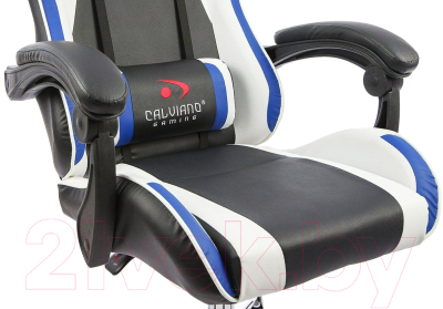 Кресло геймерское Calviano Asti Ultimato (черный/белый/синий)