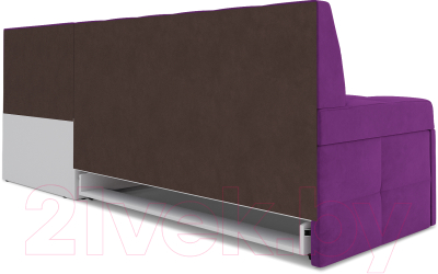 Уголок кухонный мягкий Mebel-Ars Атлантис правый 212x84x135 (фиолетовый)