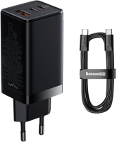 

Зарядное устройство сетевое Baseus, GaN3 Pro Fast Charger 2C U 65W EU / CCGP050101