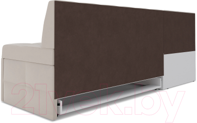 Уголок кухонный мягкий Mebel-Ars Атлантис левый 190x84x120 (бежевый Star Velvet 6 Light Beige)