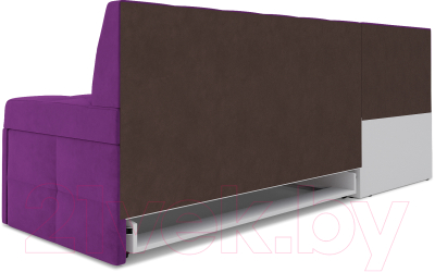 Уголок кухонный мягкий Mebel-Ars Атлантис левый 190x84x120 (фиолетовый)