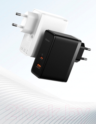 Зарядное устройство сетевое Baseus GaN5 Pro Fast Charger C+U 100W / CCGP090202 (белый)