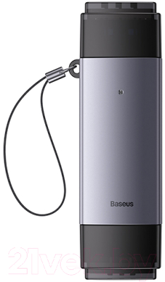 Картридер Baseus Lite Series USB-A & Type-C to SD/TF Card Reader WKQX060113 (серый)