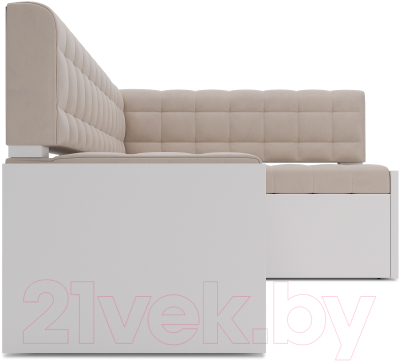 Уголок кухонный мягкий Mebel-Ars Ганновер правый 178x82x103 (бежевый Star Velvet 6 Light Beige)