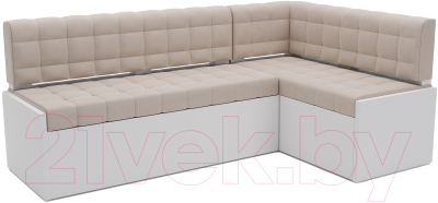 Уголок кухонный мягкий Mebel-Ars Ганновер правый 178x82x103 (бежевый Star Velvet 6 Light Beige)