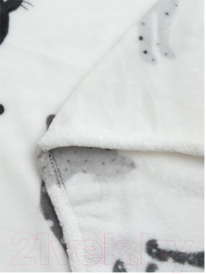 Плед TexRepublic Absolute Flannel Коты 200x220 / 44047 (черный/серый/белый)