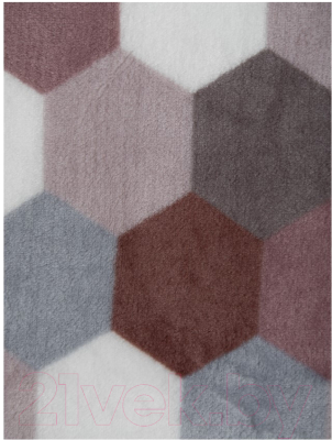 Плед TexRepublic Absolute Flannel Мозаика-соты 150x200 / 44105 (серый/бежевый)