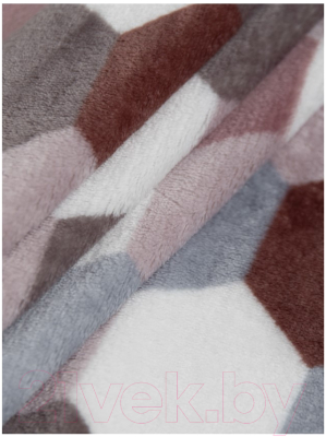 Плед TexRepublic Absolute Flannel Мозаика-соты 150x200 / 44105 (серый/бежевый)