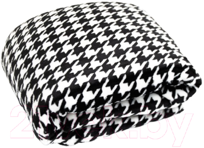 Плед TexRepublic Absolute Flannel Гусиная лапка 150x200 / 44107 (черный/белый)