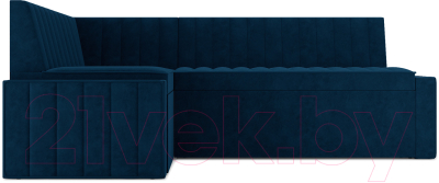 Уголок кухонный мягкий Mebel-Ars Вермут левый 213x82x133 (темно-синий Luna 034)