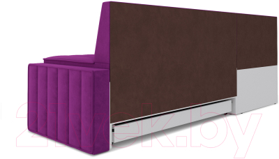 Уголок кухонный мягкий Mebel-Ars Вермут левый 213x82x133 (фиолетовый)