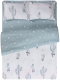Комплект постельного белья Amore Mio Tropicana 2.0 / 53397 (белый/голубой) - 