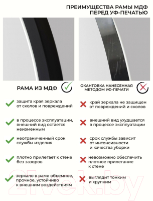Зеркало Emze Color Round D80 / COLOR.80.80.CHE %rs_city_gde%