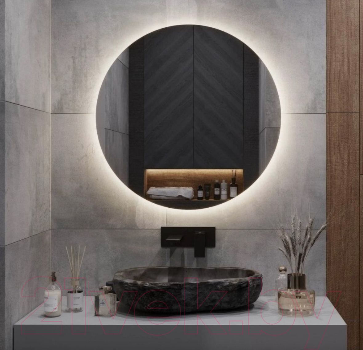 Зеркало Emze Led Motion D80 / LED.80.80.MOTION.AF.4K (c подсветкой антизапотевание) — фото 4
