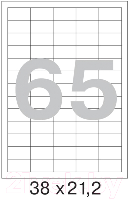 Набор этикеток ProMega Label basic А4 38x21.2мм 1222152/1700429 (50л, белый)