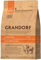 Сухой корм для собак Grandorf Dog Junior Lamb & Turkey (3кг) - 