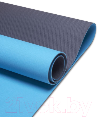 Коврик для йоги и фитнеса Atemi AYM13B (серый-голубой)